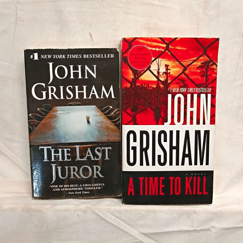 John Grisham 2 Book Lot A Time to Kill The Last Juror Legal Thriller Paperback